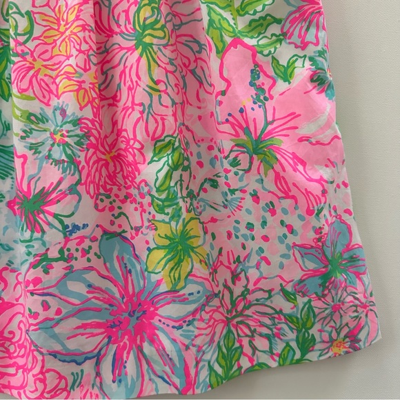 Lilly Pulitzer Girls 14 Pink Floral Dress Hibiscus Print Spring Summer - Picture 2 of 10